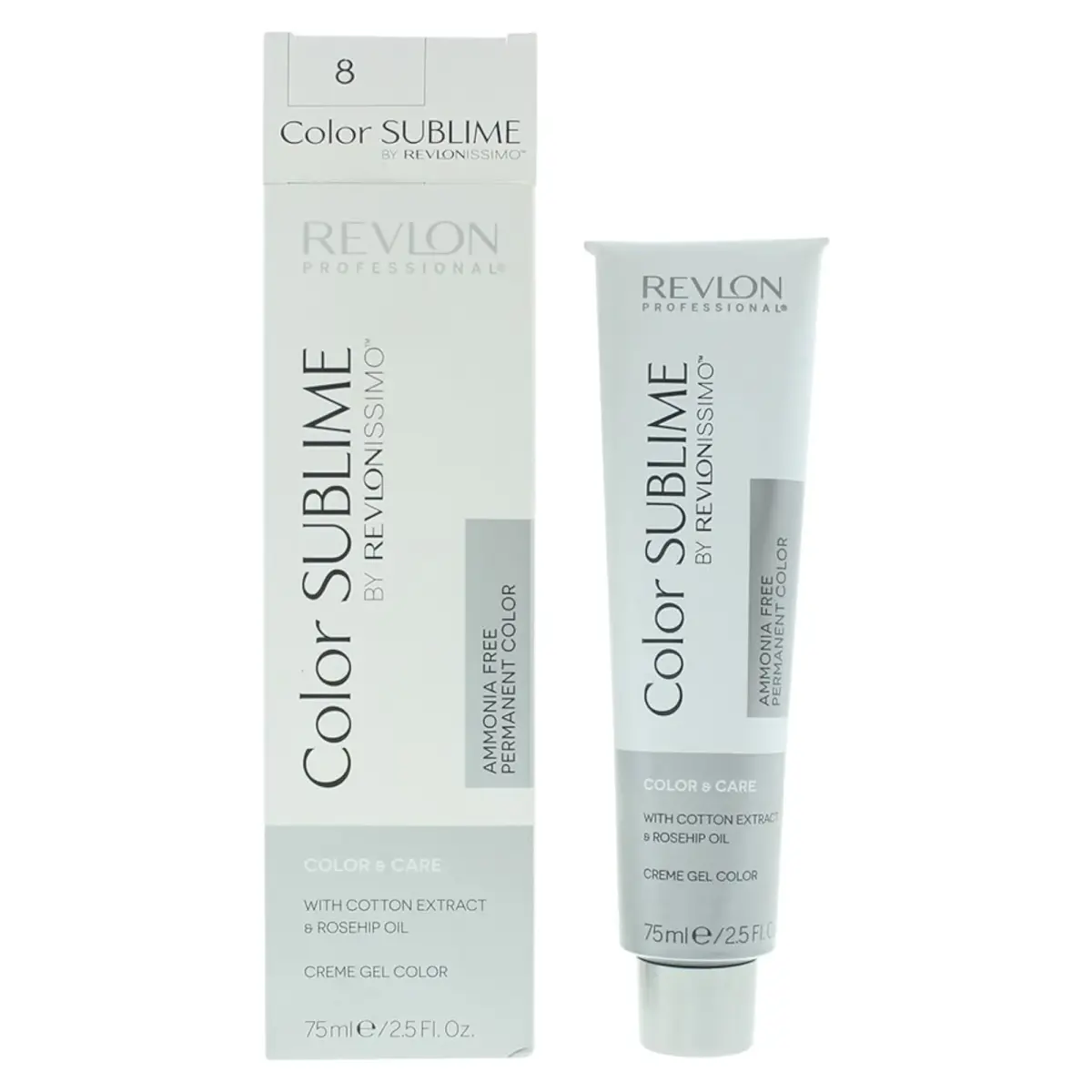Revlon, Color Sublime, Permanent Hair Dye, 8 Light Blonde, 75 ml