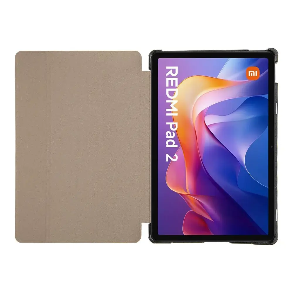 Tactical Book Tri Fold Case for Xiaomi Redmi Pad 2 Black