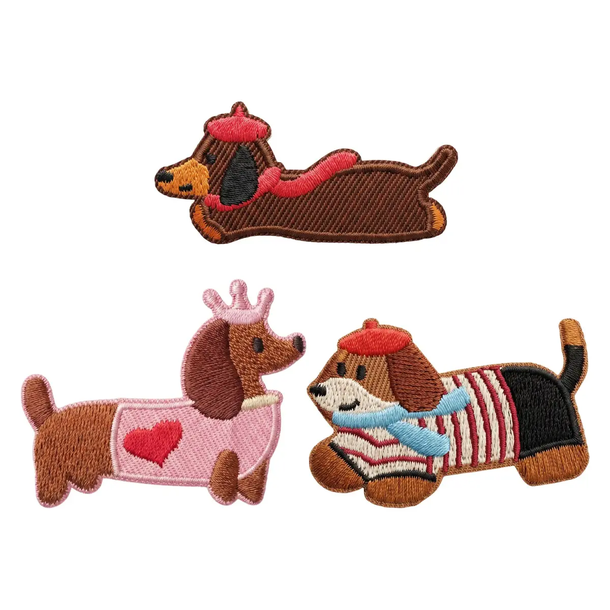Patch dachshund 3pcs set