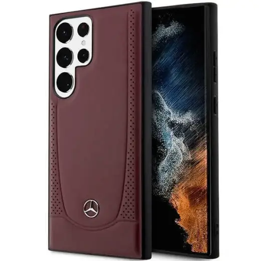 Mercedes MEHCS23LARMRE S23 Ultra S918 czerwony|red hardcase Leather Urban Bengale