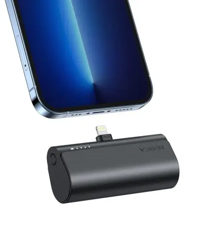 Veger PlugOn (W0556P) väline akupank (powerbank) | 5 000 mAh | 20W | PD, QC | Lightning | black