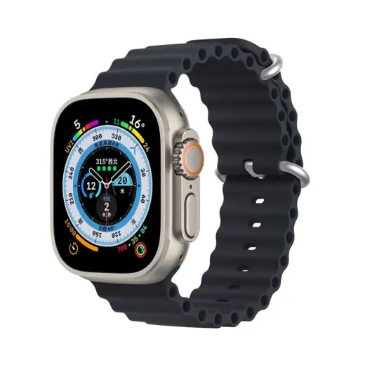 Dux Ducis Ocean Wave ремешок для умных часов Apple Watch (38/40/41 mm) | силиконовый | серый