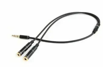 Gembird 3.5 mm audio + microphone adapter Metal