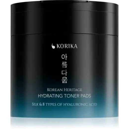 KORIKA Korean Heritage Silk & 8 Types of Hyaluronic Acid Hydrating Toner Pads Cleansing Pads Moisturizing Effect 70pcs