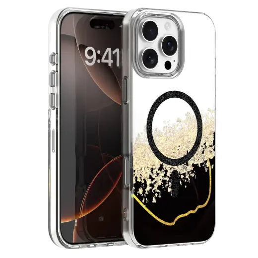 Epoxy Mag telefono dėklas su MagSafe palaikymu iPhone 16 Pro juodas
