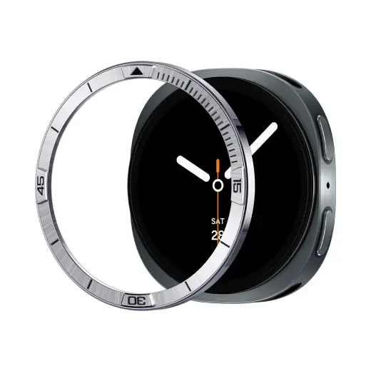 Spigen Bezel Tune (Pilot), silver - Samsung Galaxy Watch 9/8 44mm