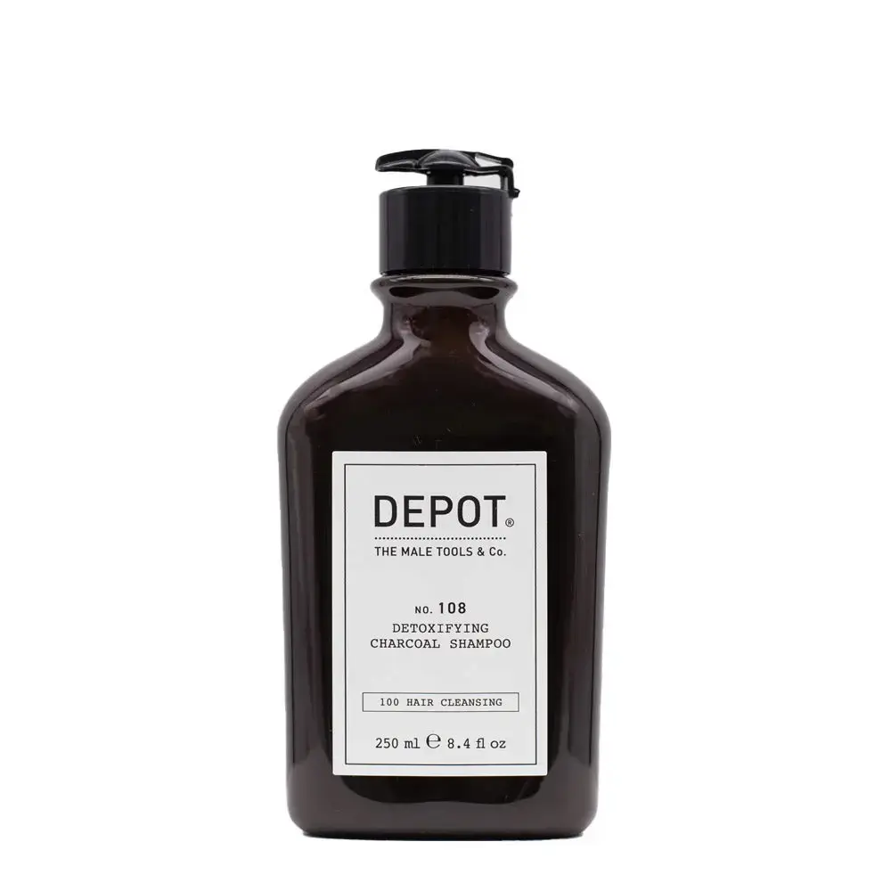 Depot, 100 Hair Cleansing No. 105, Charcoal, Hair Shampoo, For Detoxing, 250 ml