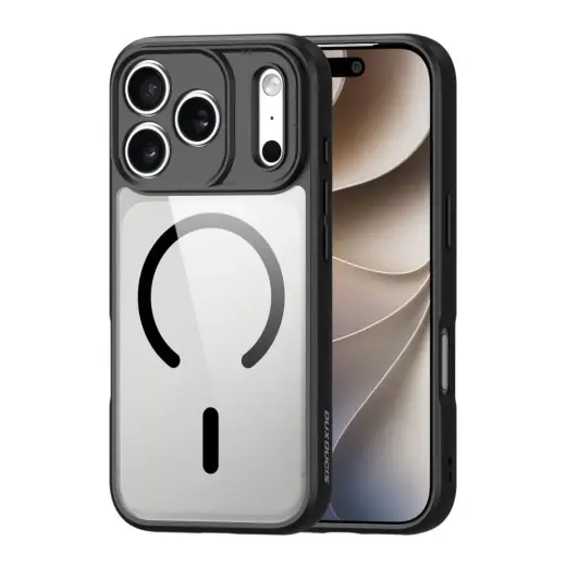 Dux Ducis Aimo Mag чехол с поддержкой MagSafe для телефона iPhone 17 Pro Max | iPhone 18 Pro Max чёрный