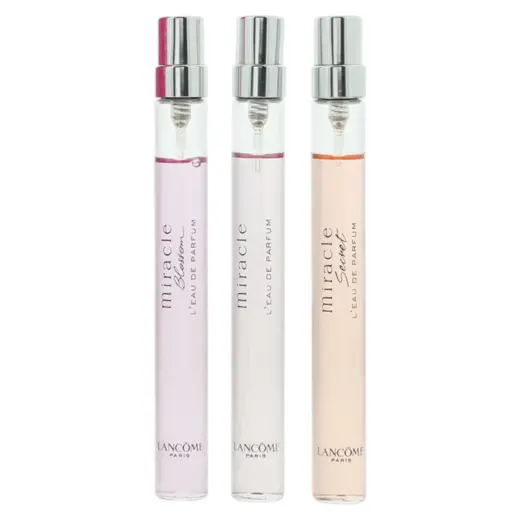 Miracle Set Lancome: Miracle Blossom, Eau De Parfum, For Women, 10 ml + Miracle, Eau De Parfum, For Women, 10 ml + Miracle Secret, Eau De Parfum, For Women, 10 ml