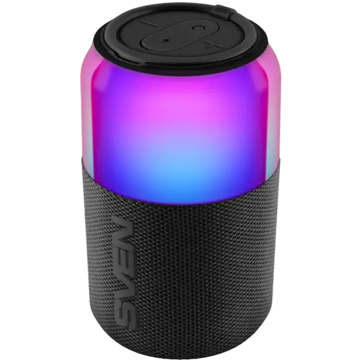 portable speaker SVEN PS-130, red, power output 10W (RMS), TWS, Bluetooth, USB, lithium battery