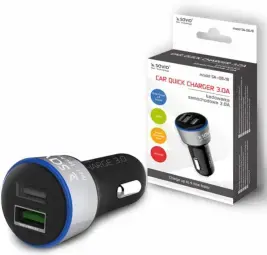 Savio Car Quick Charge Charger automašīnas lādētājs | 15W | QC | USB | melns
