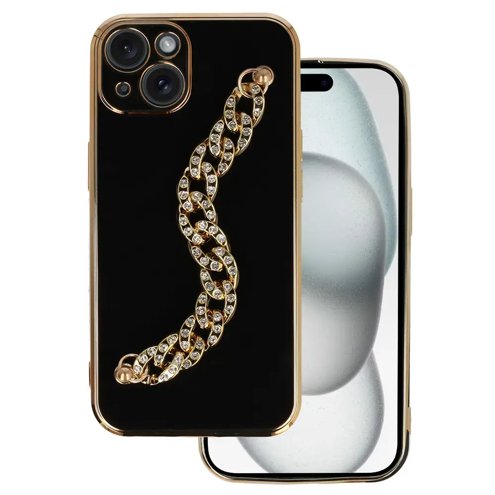 Trend maciņš telefonam iPhone 13 melns (dizains 4)