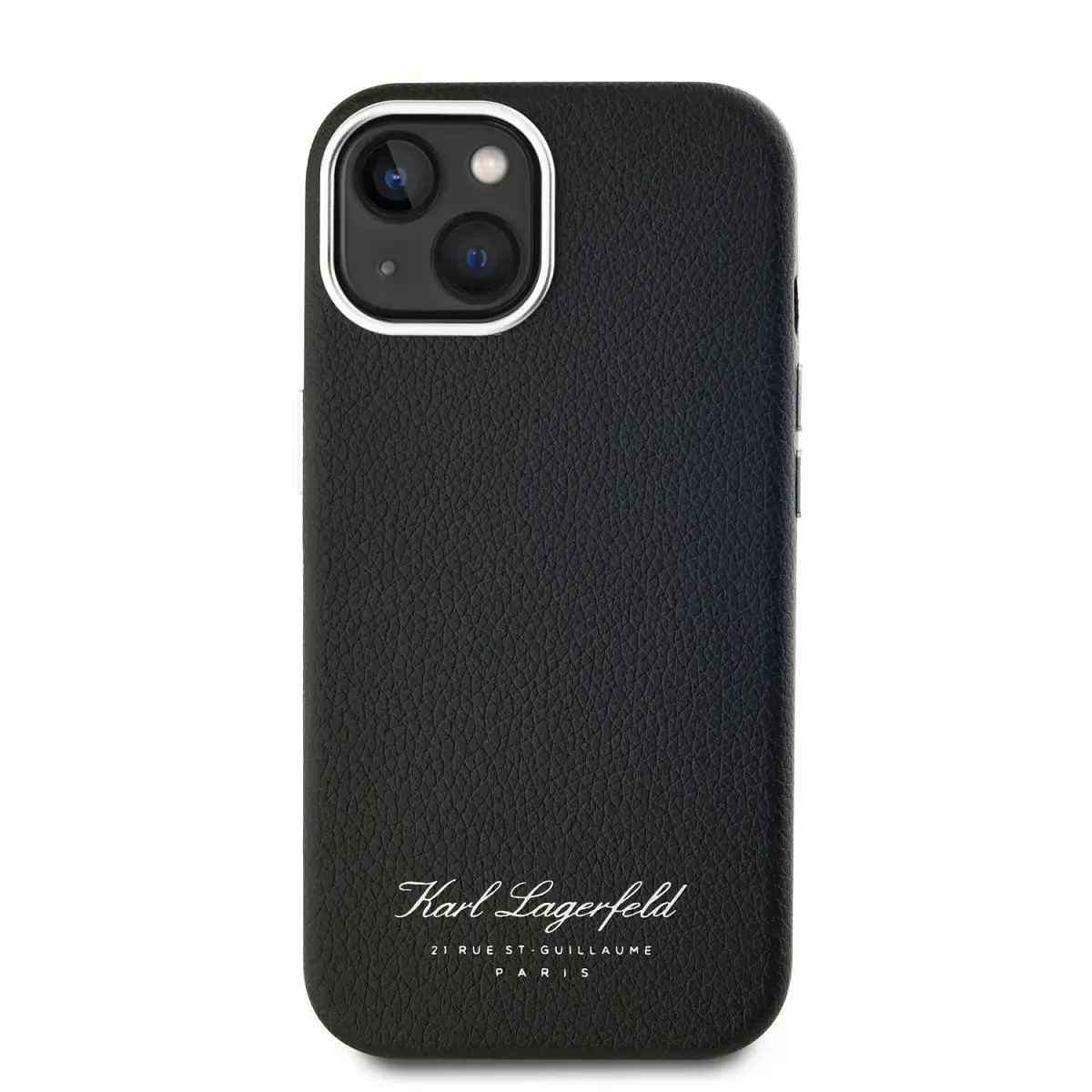 Karl Lagerfeld Grained PU Hotel RSG Case for iPhone 15 Black