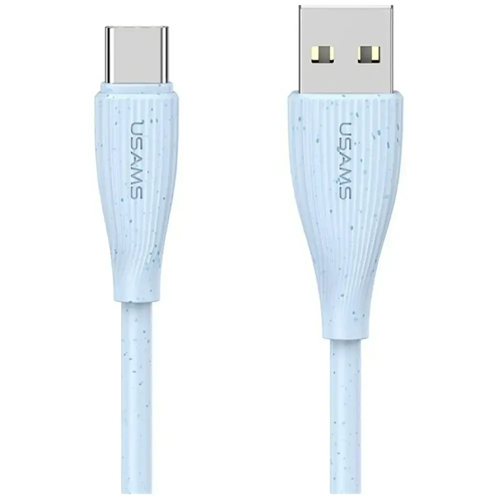 USAMS Green Series SJ714 datu pārraides un uzlādes vads | USB-A uz USB-C | 15W | 1m | zils