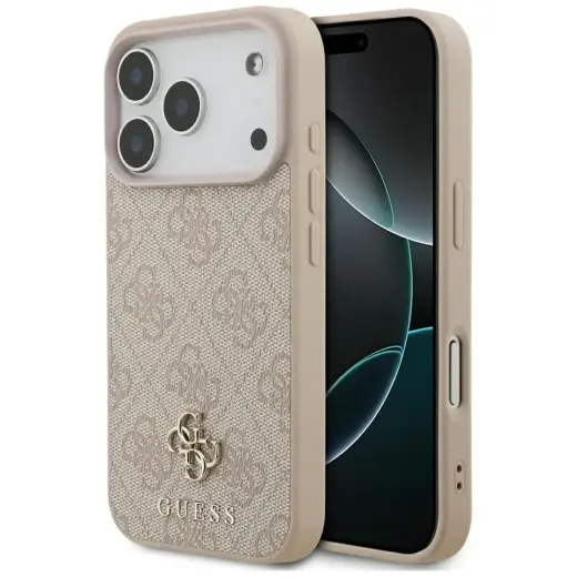 Guess 4G Small Classic Logo MagSafe Case for iPhone 18 Pro / 17 Pro Pink