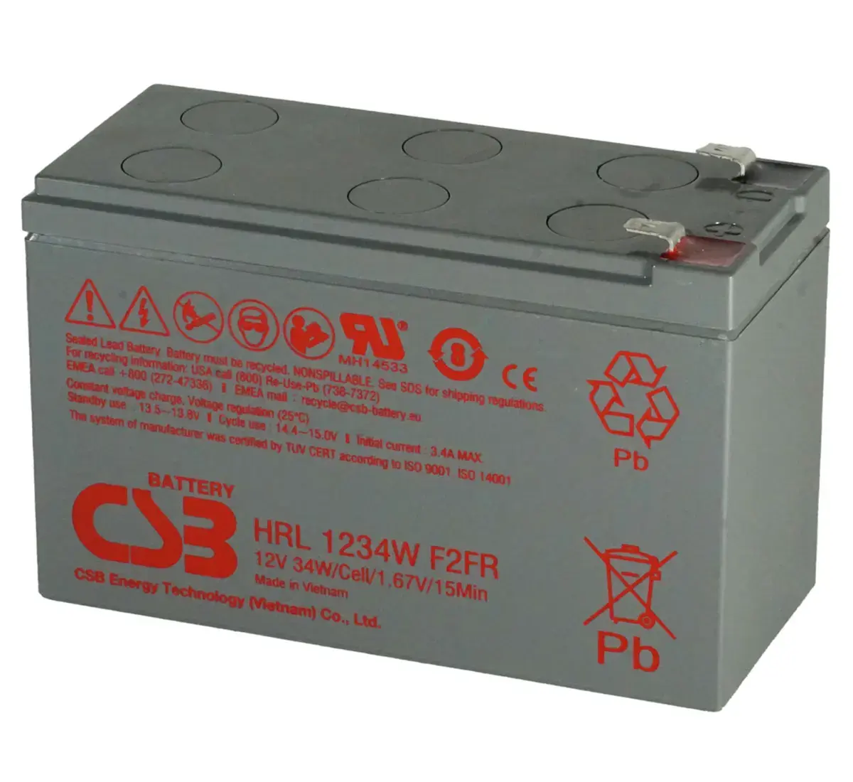 CSB Battery Akumulators 12V 34W 9Ah