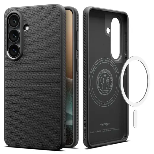 Spigen Liquid Air Mag telefono dėklas su MagSafe palaikymu Samsung Galaxy S26+ (S947) juodas