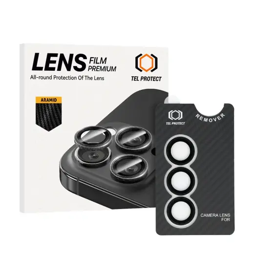 Tempered glass Tel Protect 3D Lens Aramid Series on camera for Samsung Galaxy S24 (lens 3 pieces)
