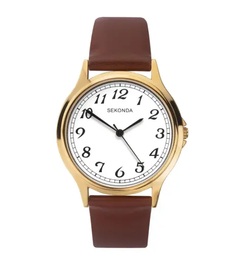Sekonda, Sekonda, Quartz Leather Strap Watch, 1684.82, For Men