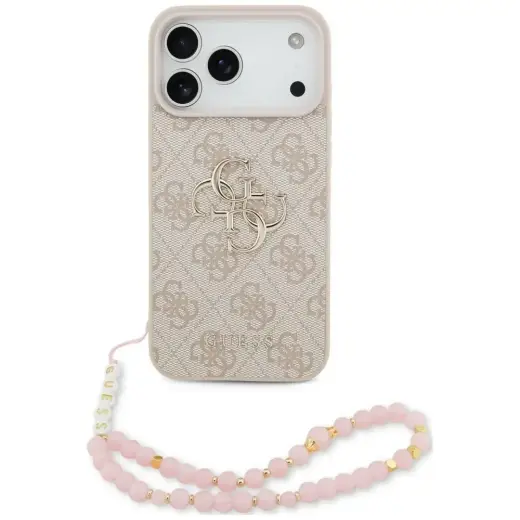 Guess 4G Strap 4G Classic Logo case for Iphone 18 Pro Max / 17 Pro Max pink