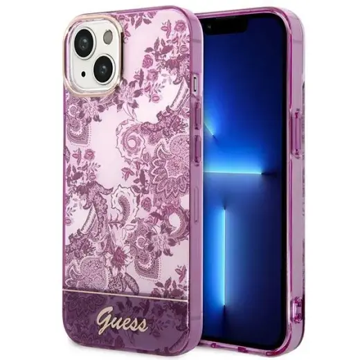 Guess GUHCP14SHGPLHF iPhone 14 6,1" fuksja|fuschia hardcase Porcelain Collection
