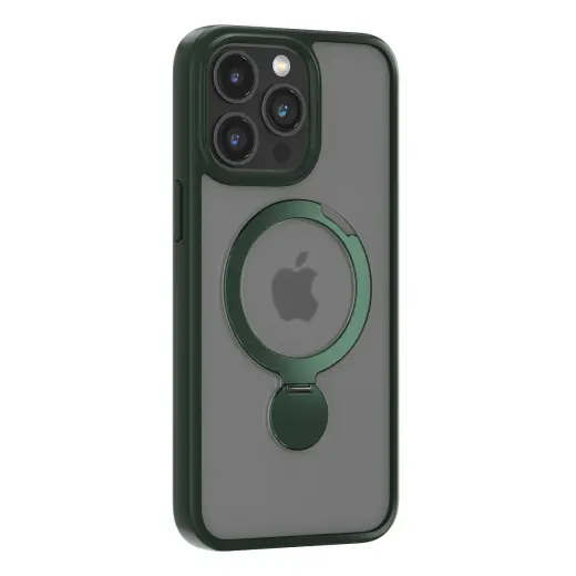 Comma Joy Shark telefoni ümbris MagSafe toega aluse ja iPhone 15 Plus tumesinine roheline