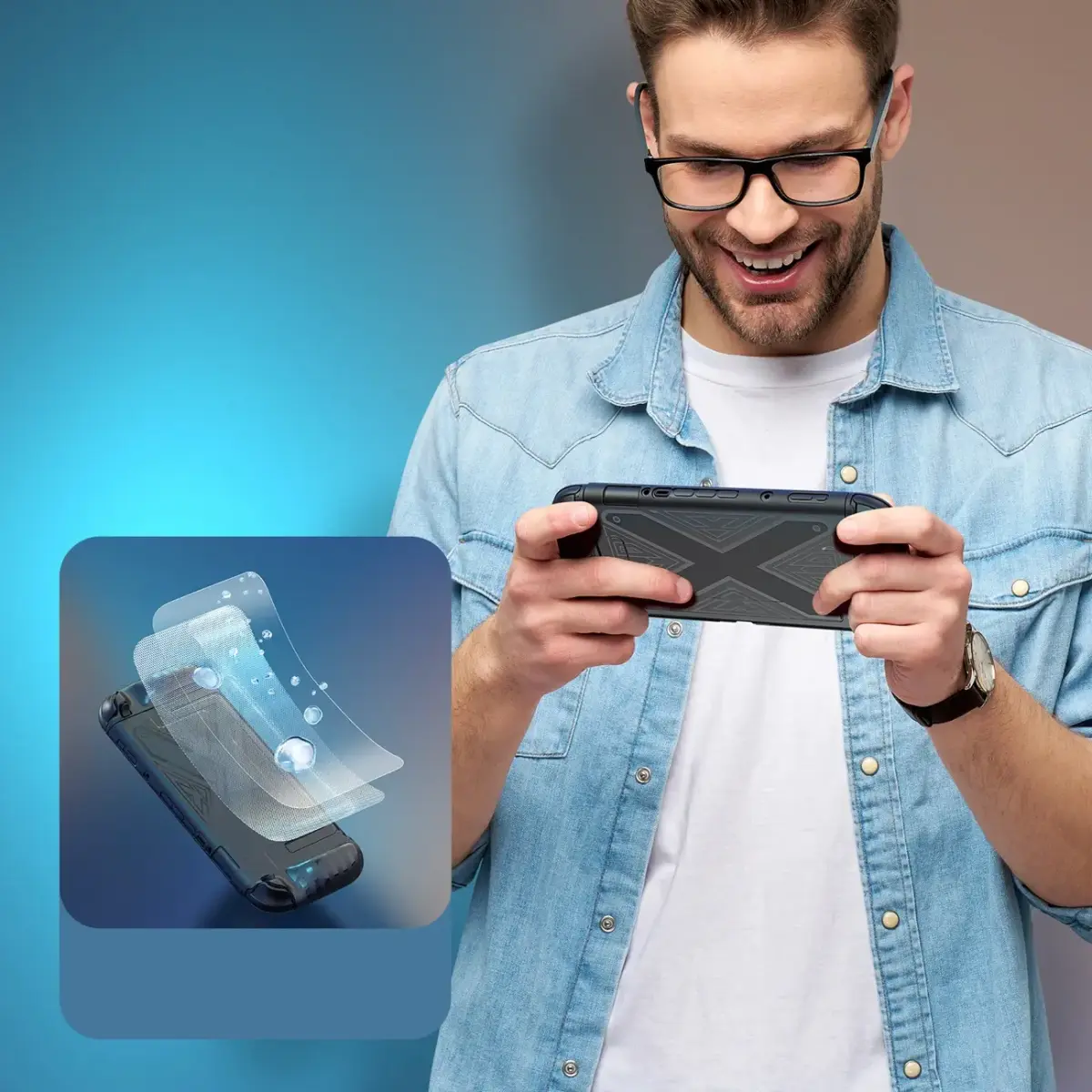 Dux Ducis aizsargvāciņš Nintendo Switch 2 - melns