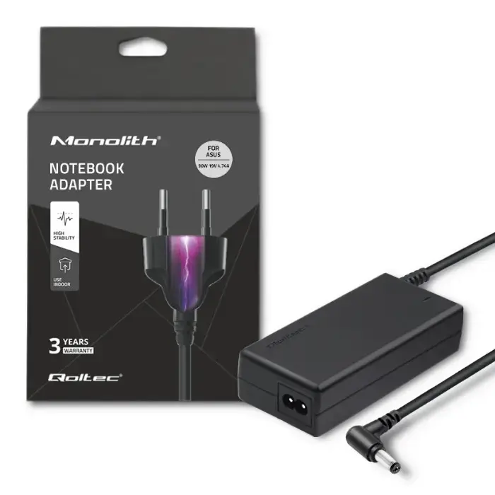 Qoltec Power adapter for laptop Asus 90W | 19V | 4.74A | 5.5*2.5 | +power cable