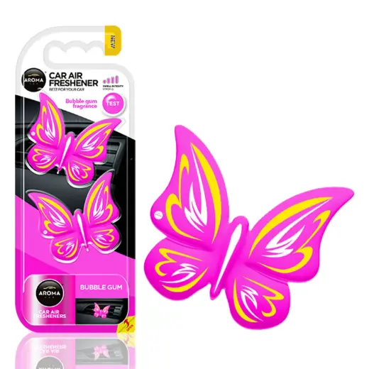 Car air freshener AROMA FANCY SHAPES BUTTERFLY Bubble Gum