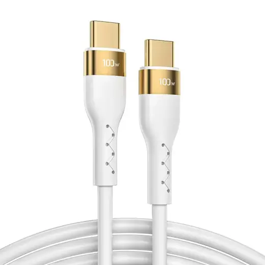 Joyroom Liquid Silicone USB Type C - USB Type C charging | data cable PD 100W 2m white (S-2050N18-10)