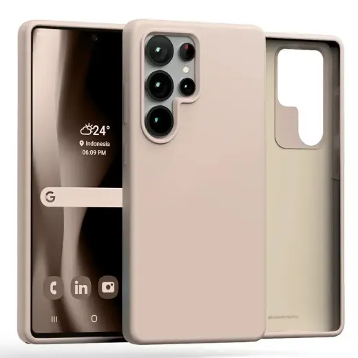 Mercury Silicone чехол для телефона Samsung Galaxy S25 Ultra розовый