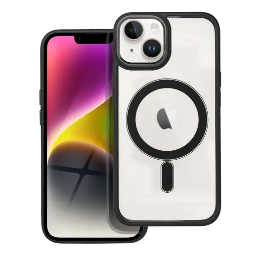 Color Edge Mag telefono dėklas su MagSafe palaikymu iPhone 14 juodas