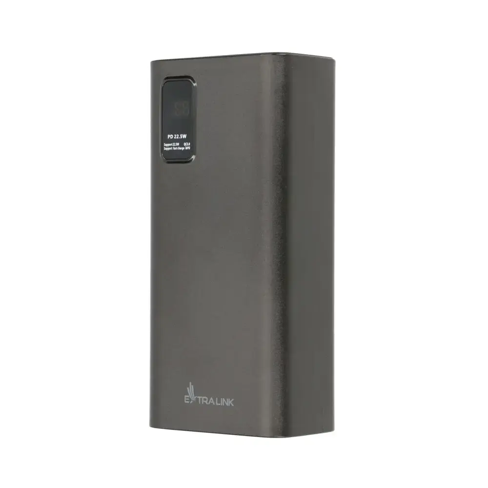 Extralink EPB-069 ārējais akumulators (powerbank) | 30000 mAh | 20W | USB-A, USB-C, Micro USB | melns