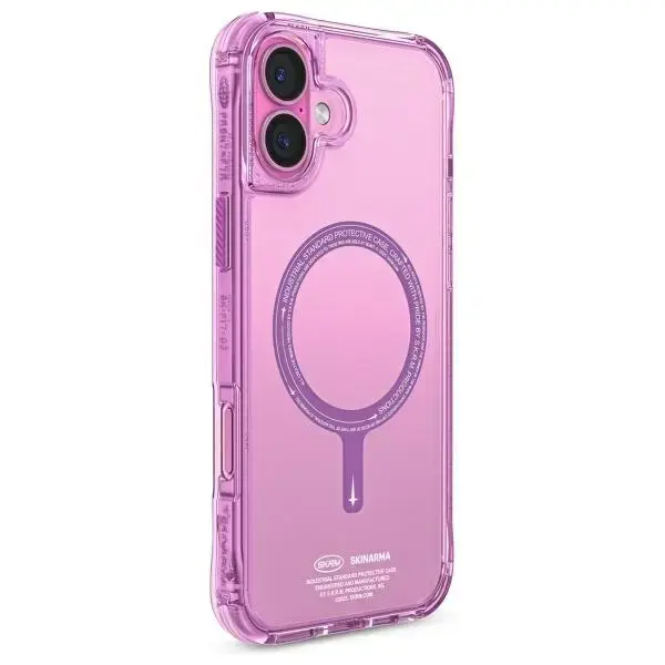 Skinarma case Saido iPhone 16 6.1" Magnetic Charging pink