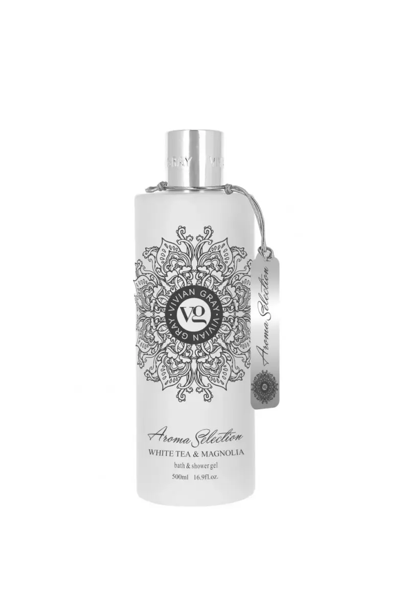 Vivian Gray, Aroma Selection, White Tea & Magnolia, Softening, Shower Gel, For All Skin Types, 500 ml