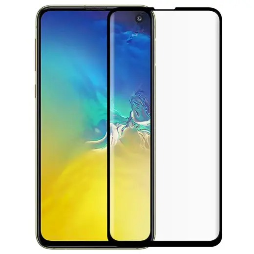  Fusion Full Glue 5D aizsargstikls pilnam ekrānam ar rāmi telefonam Samsung Galaxy S10e melns