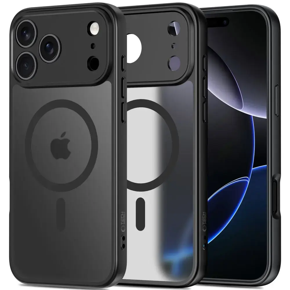 TECH-PROTECT BASICMAG maciņš ar MagSafe atbalstu telefonam iPhone 17 Pro Max matte melns