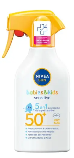 Nivea Sun Babies & Kids Sensitive 5-in-1 Spray Sunscreen SPF50+ 270 Ml