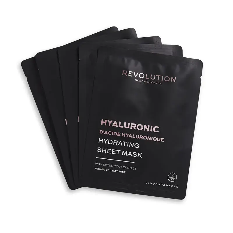 Revolution Skincare Hyaluronic Acid Intense Hydration Tissue Mask Set 5pcs