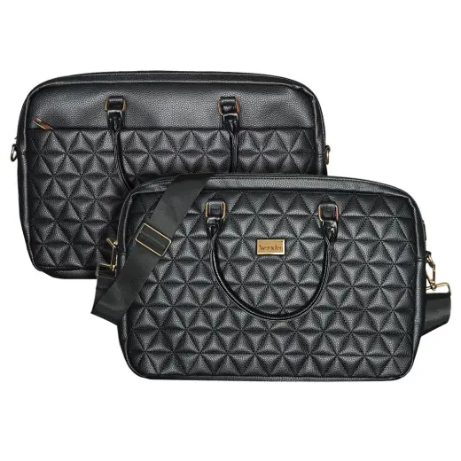 Wonder Briefcase Laptop 17 inches pico quilted black