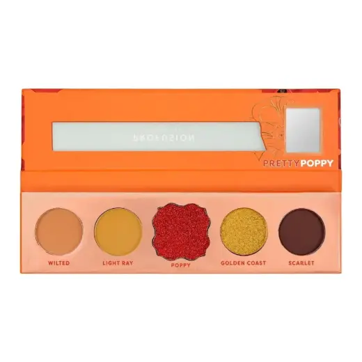 Profusion Cosmetics, Pretty Poppy, Eyeshadow Palette, 5 Shades, 4.58 g