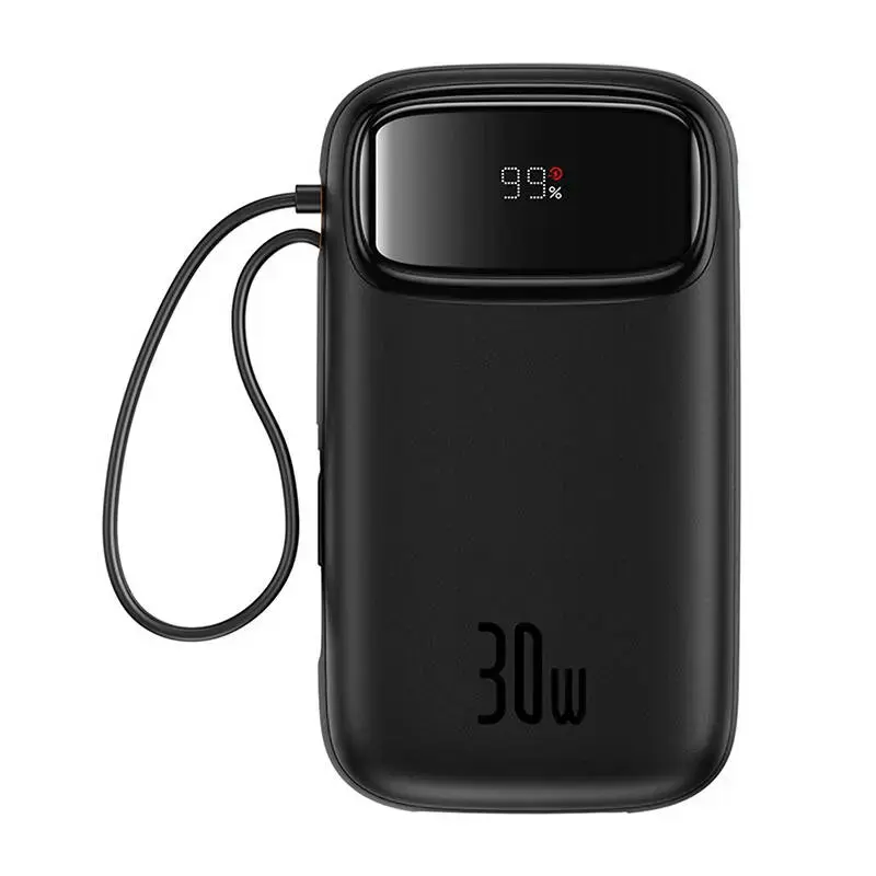 Ārējais akumulators Baseus QPow 2 20000mAh 30W 2xUSB-C (melns)