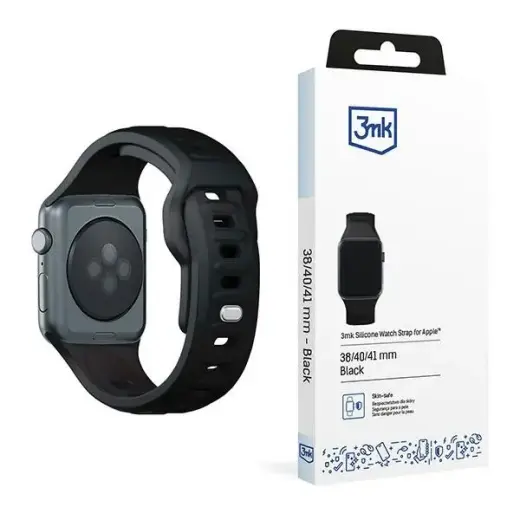 3mk Protection smartwatch strap for Apple Watch (38/40/41 mm) | Silicone | black