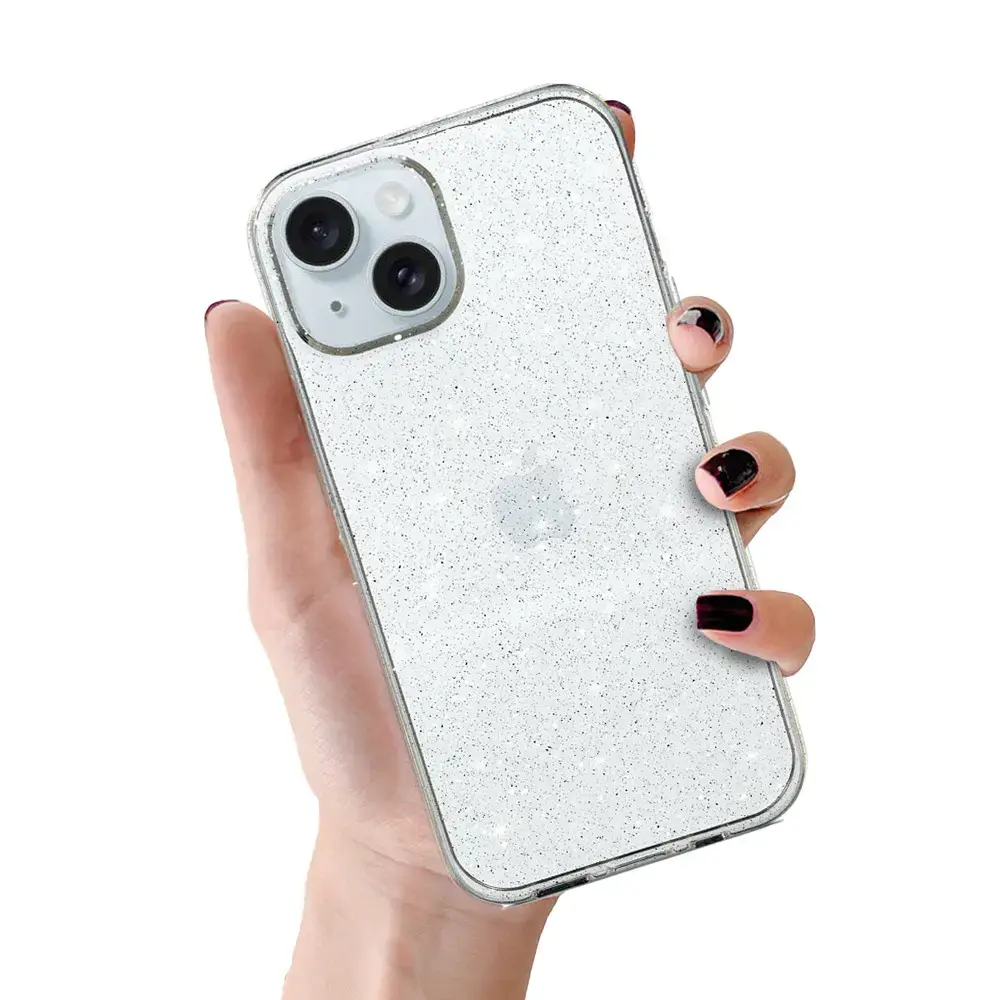 Crystal Glitter Case for Iphone 15 Silver