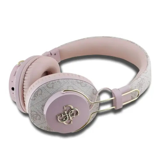 Guess PU 4G Metal Logo ENC Wireless Headphone Pink