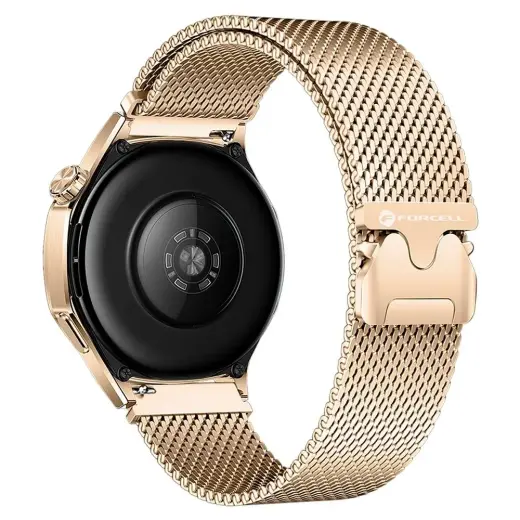 Forcell F-Design FS10 nutikella rihm Samsung Galaxy Watch (20 mm) jaoks | roostevaba teras | kuldne