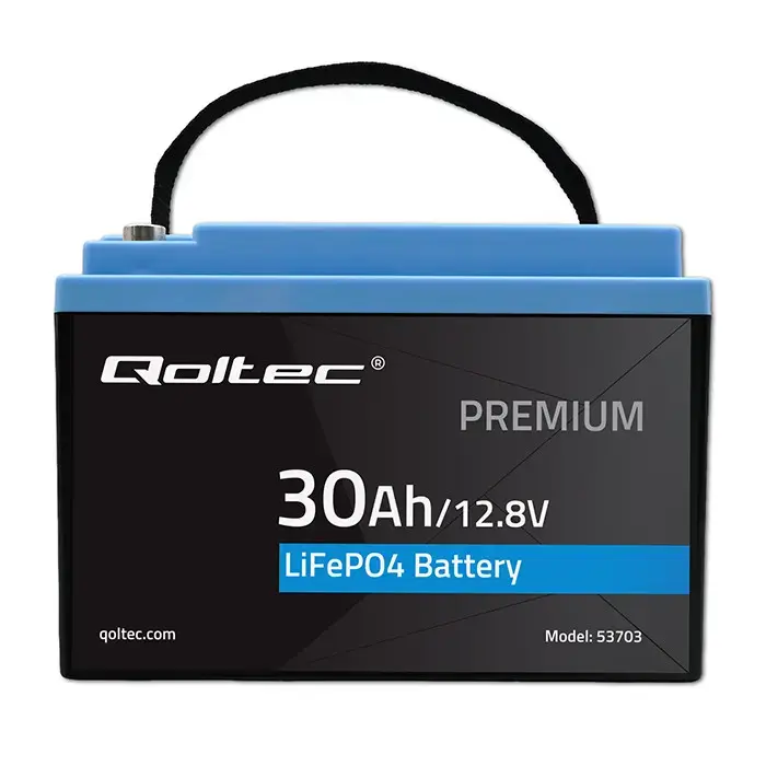 Qoltec LiFePO4 lithium iron phosphate battery | 12.8V | 30Ah | 384Wh | BMS
