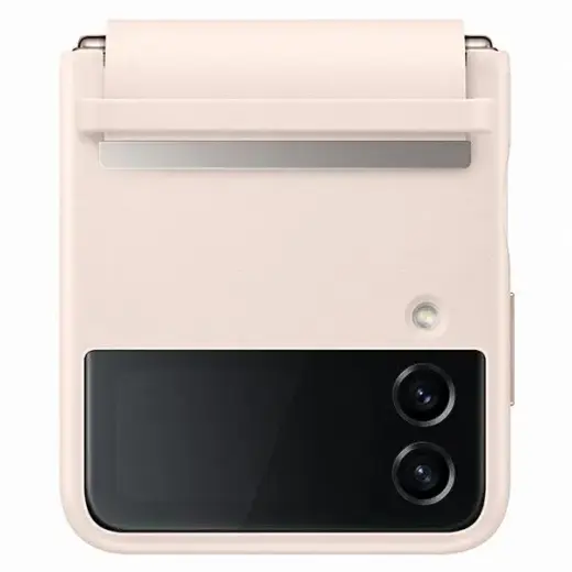 EF-VF721LPE Samsung Leather Cover for Galaxy Z Flip 4 Peach