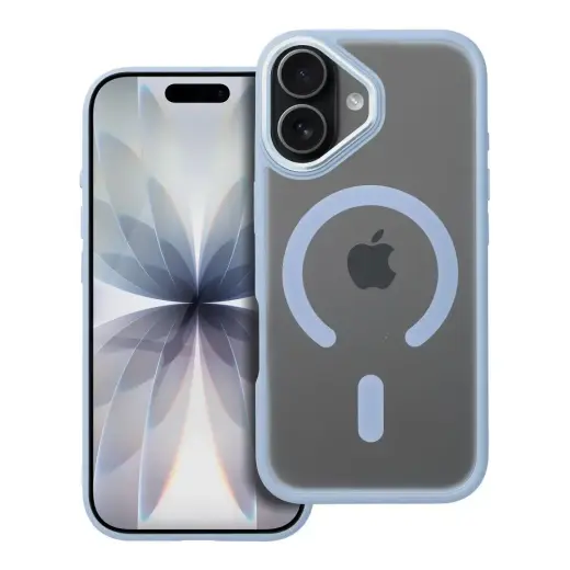 MATTE MAG COVER case compatible with MagSafe for IPHONE 17 blue