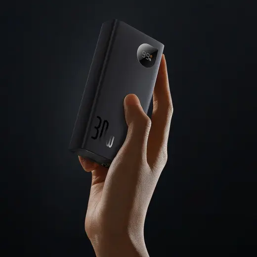 Внешний аккумулятор (powerbank) Baseus Adaman2 10000mAh, 2xUSB, USB-C, 30W (черный)